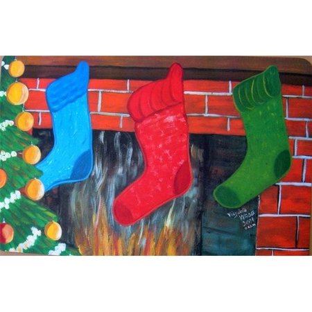 CUSTOM PRINTED RUGS Custom Printed Rugs Christmas Stockings Door Mat CHRISTMAS STOCKINGS